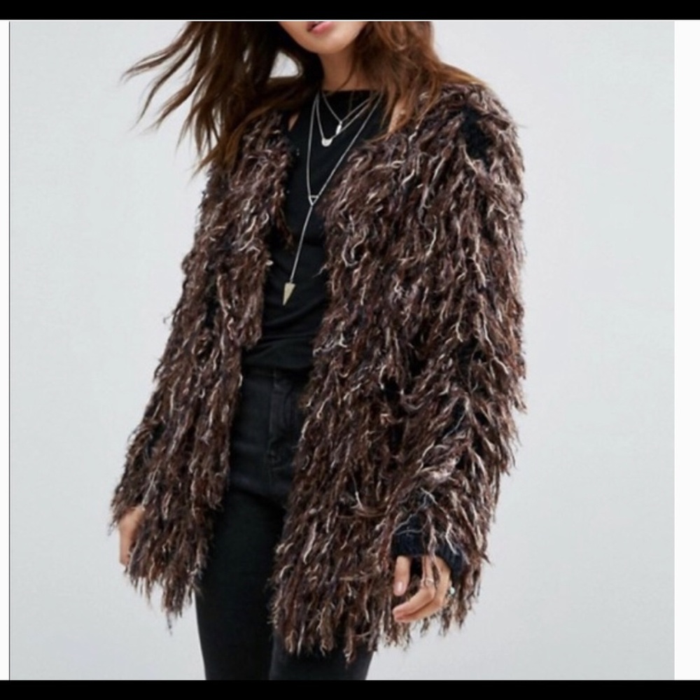 NWT Free People Faithful Shaggy Cardigan